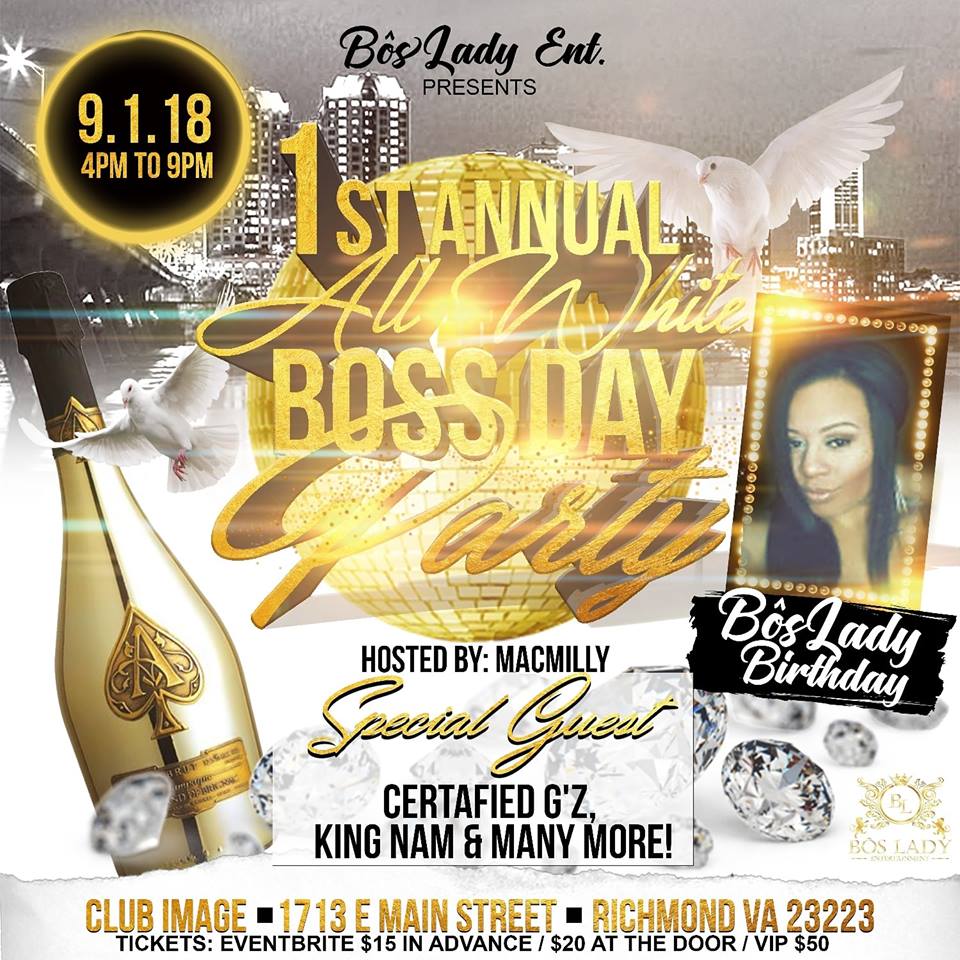 Event: 1st Annual Boss Day All White Party (Richmond, VA)